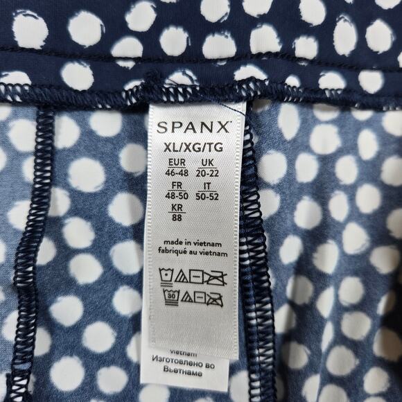 NWT SPANX Sunshine 4" Shorts in Navy Painted Polka-dot Women's Size XL - Picture 7 of 8